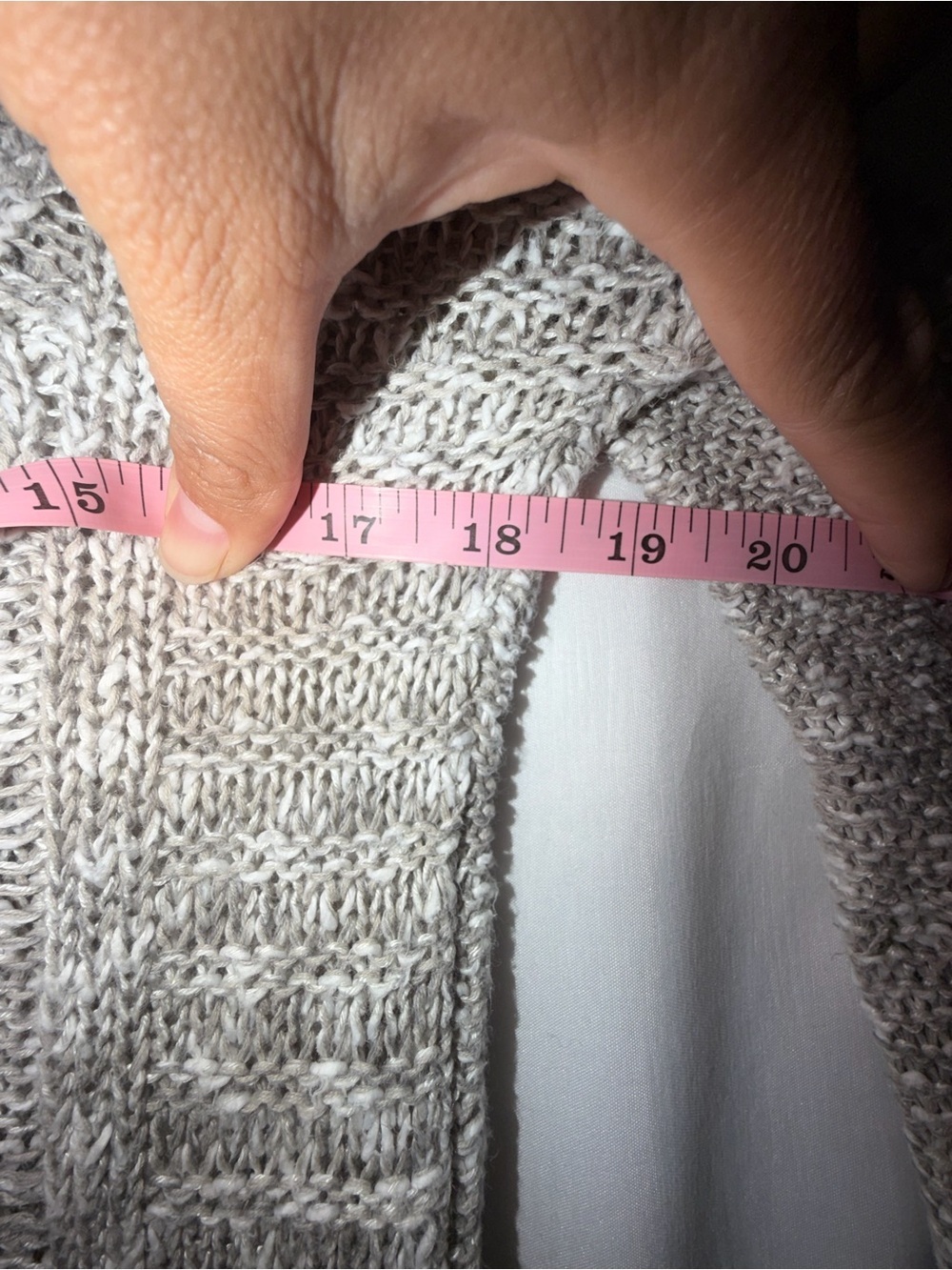 Mossimo Gray Marled Open-Knit Cable Pattern Sweater M - Picture 6 of 6